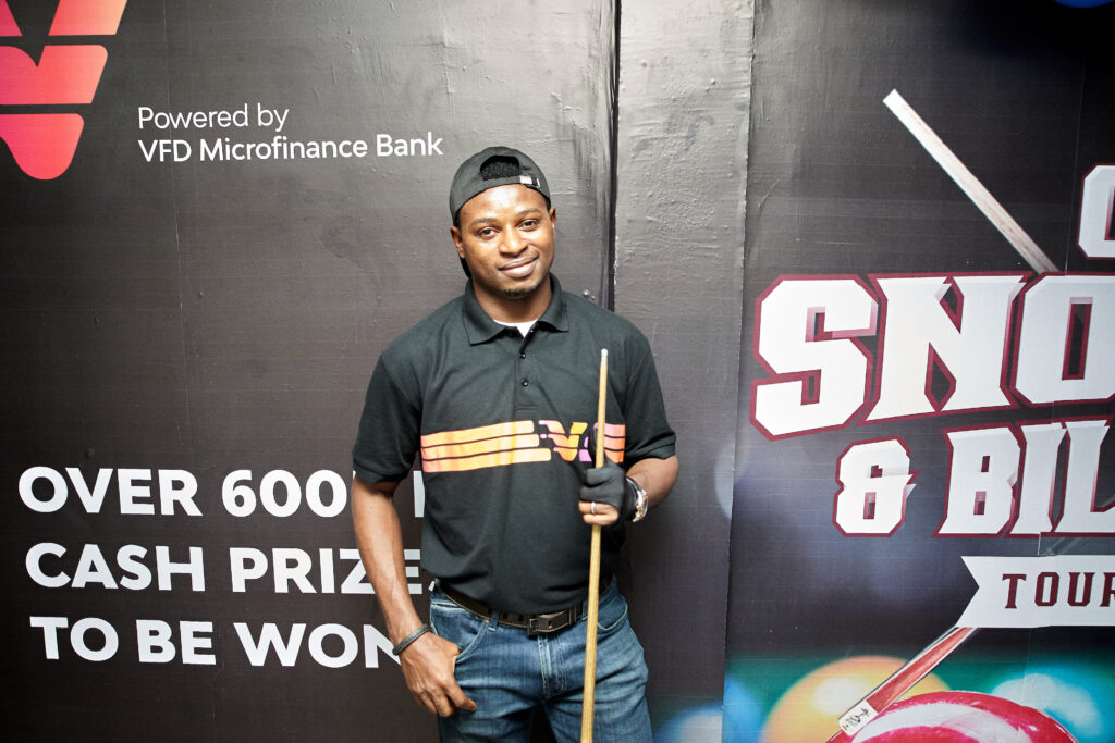 Snooker champion. Gideon. John Brand NEWS DAY Gideon John, Wale Akinola Win VBank Snooker & Billiards Tournament