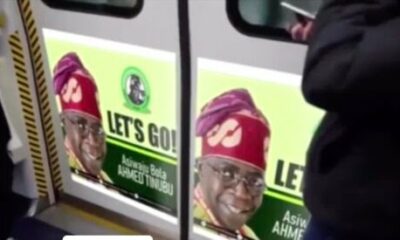 Bola Tinubu Campaign Posters In London