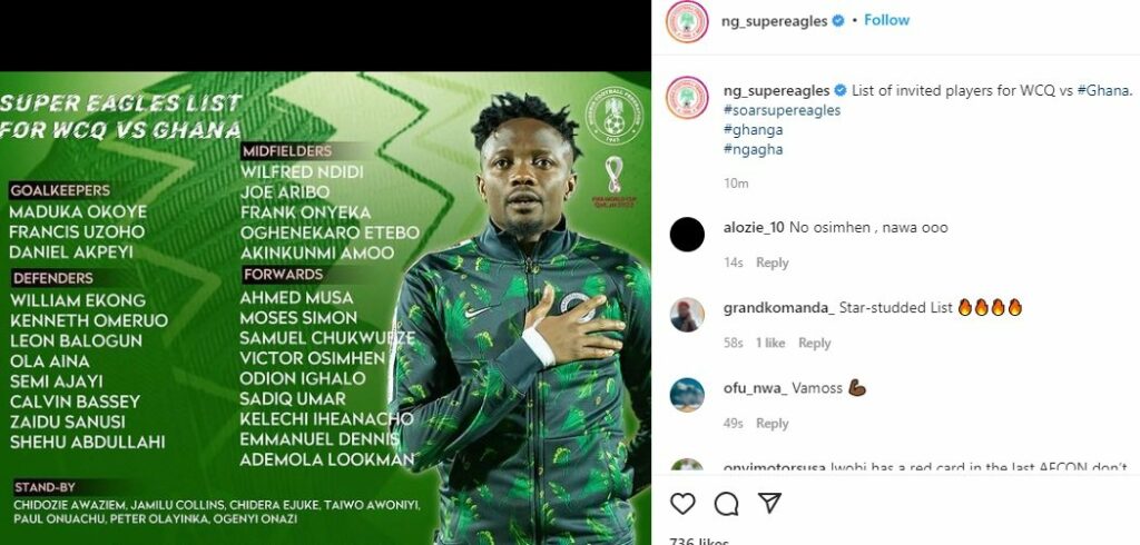 Full List Of Super Eagles Squad For 2022 World Cup Qualifier Announced, Super Eagles news, Super Eagles News Updates, Super Eagles News Updates today, Super Eagles News Updates today, Super Eagles New Coach