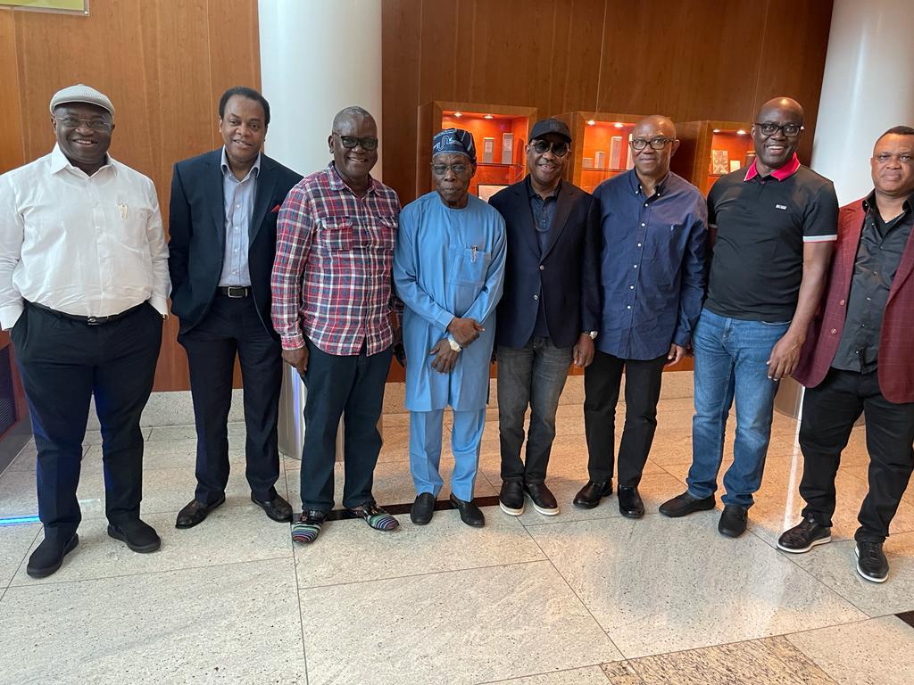PHOTOS: Wike, Peter Obi, Obasanjo, Others Meet In London