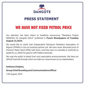 dangote fuel price, petrol prices 
