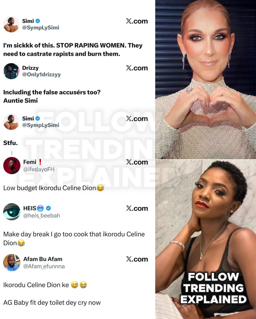 'Low Budget Ikorodu Celine Dion'- Twitter Fan Drags AG Baby's Simi Over Post
