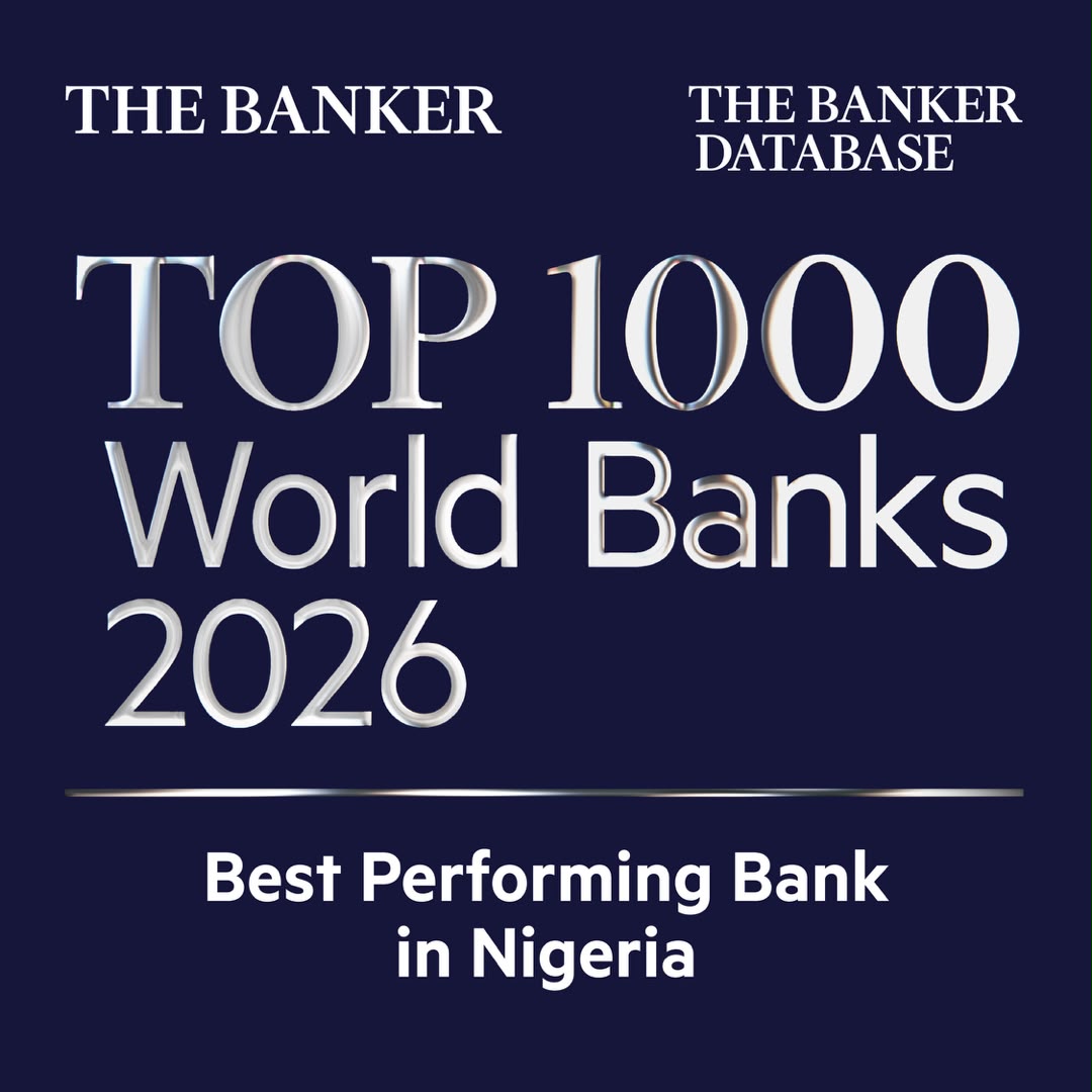 GTBank Named Best Overall Performing Bank In Nigeria In The Banker's Top 1000 World Rankings 2026