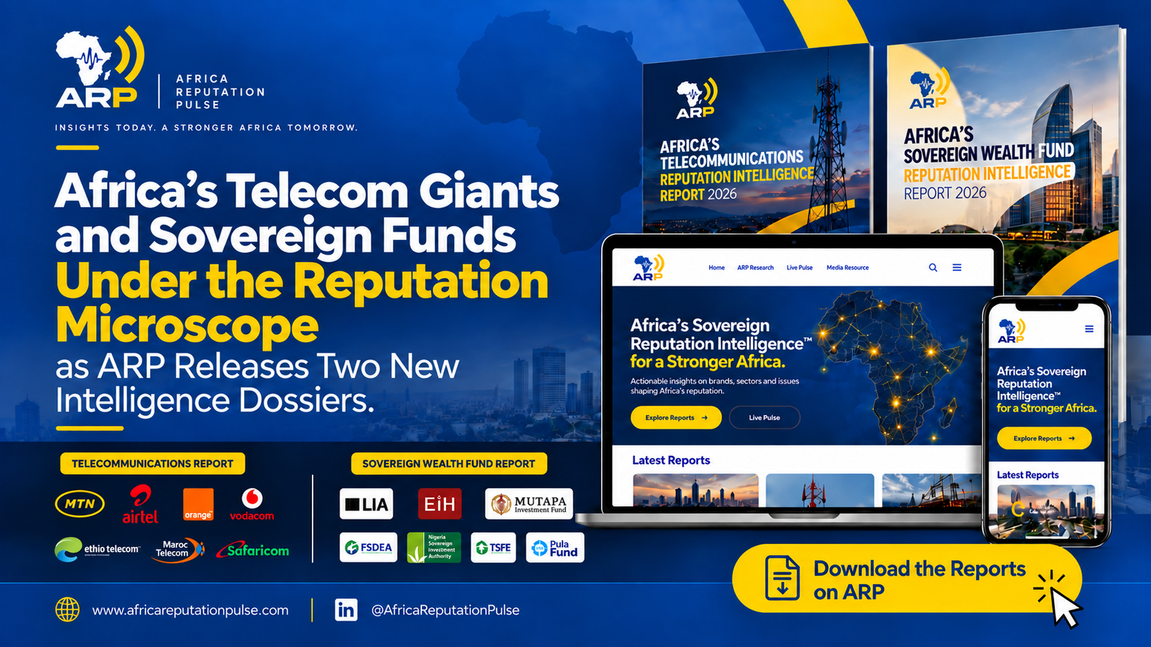 Africa's Telecom Giants And Sovereign Funds Under The Reputation Microscope As ARP Releases Two New Intelligence Dossiers